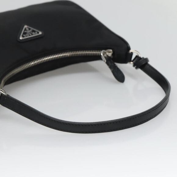 PRADA Shoulder Bag Nylon Black Silver - Picture 7 of 12